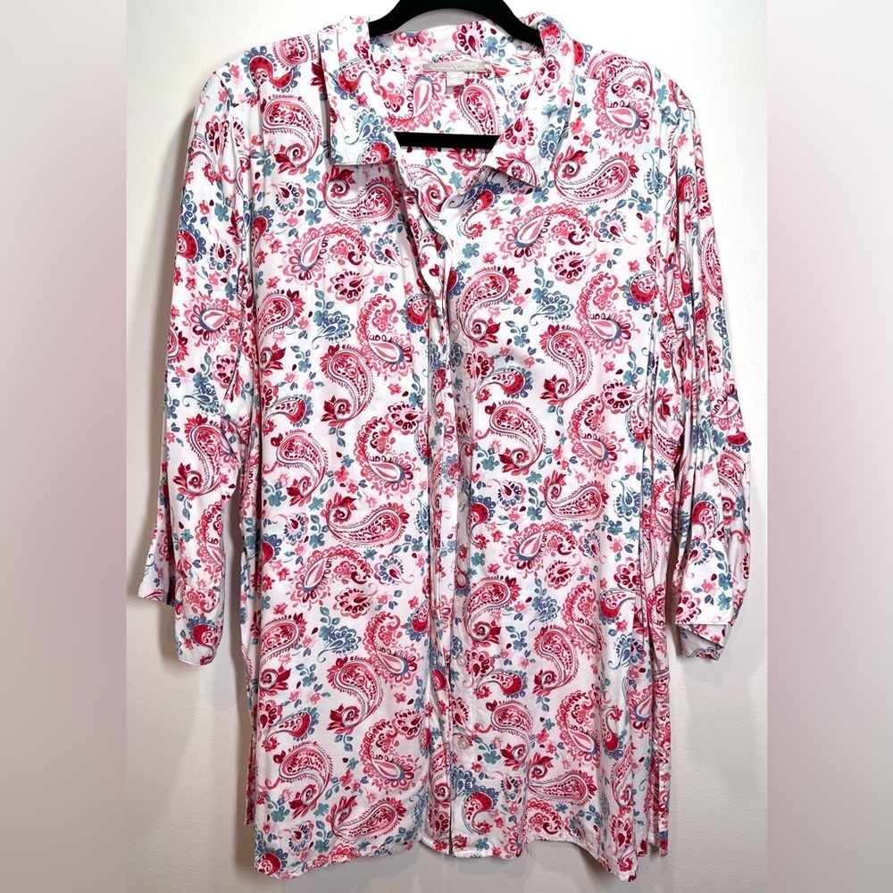 Woman Within Women’s Plus Size Paisley Print Tunic Size 22/24 (1X)
